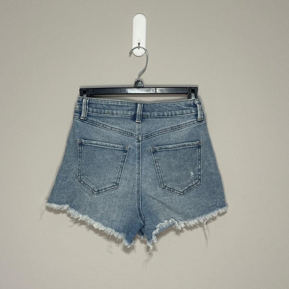 Sincerely Jules Blue Jean Shorts High-Waisted Distressed - Picture 2 of 3